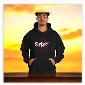 Vintage-90’s Heavymetal-Slipknot Hoody -Black -logo- red-white- EUC -SzM-🖤❤️😍​​